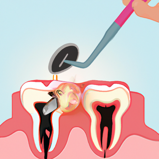 איור המציג את תהליך עקירת השיניים.