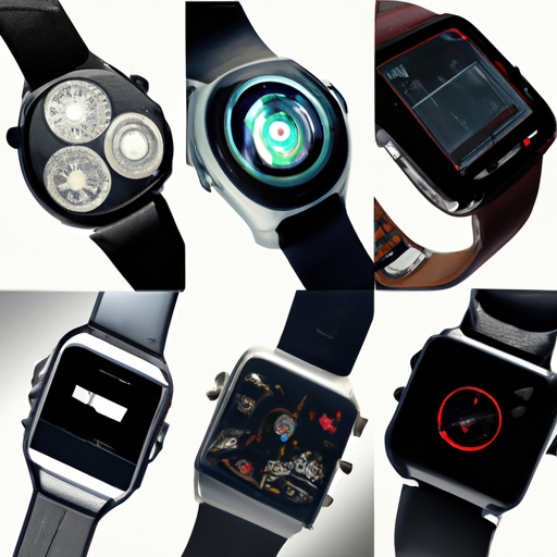 1. קולאז' של שעונים חכמים שונים המציגים את העיצובים והמאפיינים הייחודיים שלהם